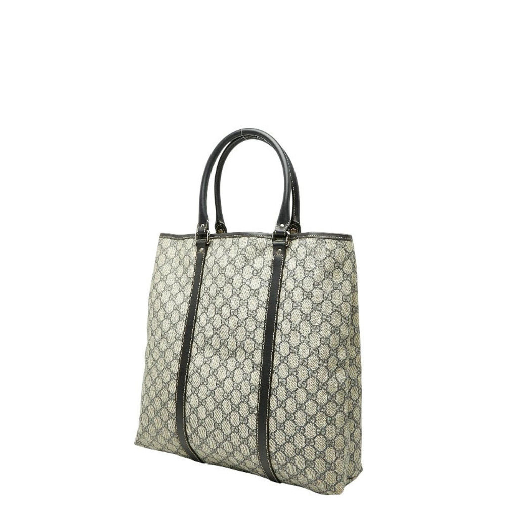 Gucci GG Supreme Tote Beige Leather Multicolor Bag Tan
